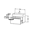 Тумба под умывальник Duravit X-Large 750х443 см белая глянцевая (XL604502222) фото 2 Aquada.com.ua