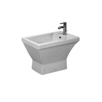 Биде напольное Duravit 2nd Floor 66,5х37 см с 1 отверстием для смесителя (0137100000) фото 2 Aquada.com.ua