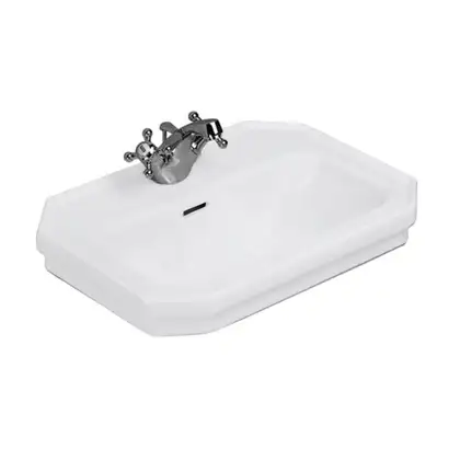 Подвесной умывальник Duravit 1930, 1 отверстие под смеситель (0438700000) фото 1 Aquada.com.ua