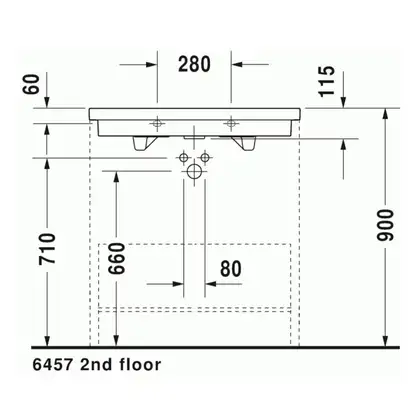 Раковина накладная на столешницу Duravit 2nd floor 80х50 см (0491800000) фото 4 Aquada.com.ua