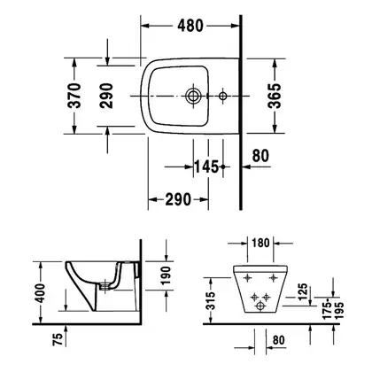 Биде подвесное Duravit DuraStyle 48х37 см, цвет белый (укороченное) (2285150000) фото 4 Aquada.com.ua Биде подвесное Duravit DuraStyle 48х37 см, цвет белый (укороченное) (2285150000) фото 4 Aquada.com.ua
