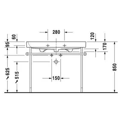 Раковина Duravit Happy D.2 100х50,5 см (без отв. под смеситель) (2318100060) фото 3 Aquada.com.ua