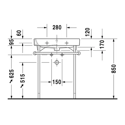 Раковина Duravit Happy D.2 65х50,5 см (с 1 отв. под смеситель) (2318650000) фото 2 Aquada.com.ua