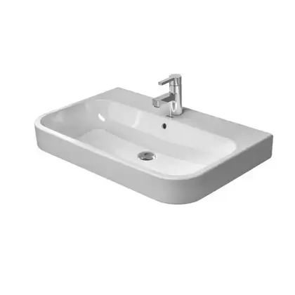 Раковина Duravit Happy D.2 80х50,5 см (с 3 отв. под смеситель, шлифованная) (2318800025) фото 1 Aquada.com.ua