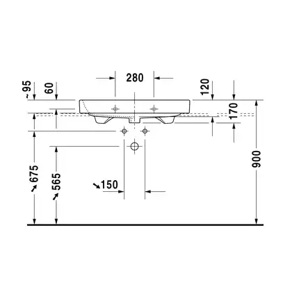 Раковина Duravit Happy D.2 80х50,5 см (без отв. под смеситель, шлифованная) (2318800028) фото 2 Aquada.com.ua