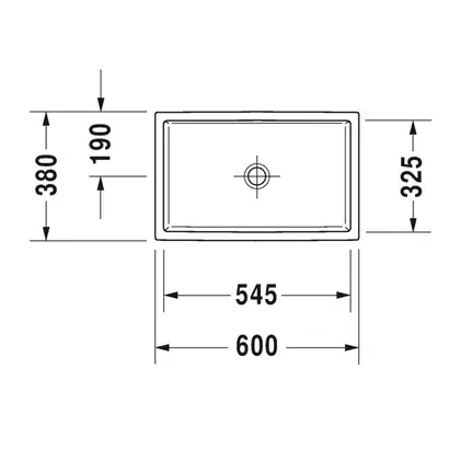 Раковина накладная на столешницу Duravit Vero Air 60 х 38 см (2351600000) фото 2 Aquada.com.ua