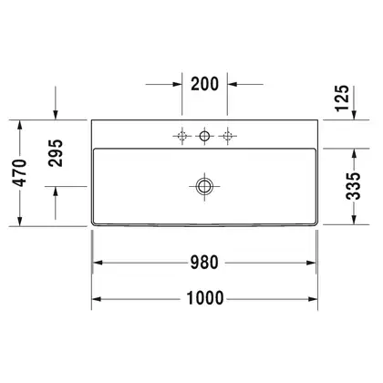 Раковина накладная на столешницу Duravit DuraSquare 100 х 47 см (2353100041) фото 2 Aquada.com.ua