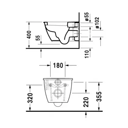 Унитаз подвесной Duravit Darling New (с сиденьем Soft Close) (2545090000+0069890000) фото 3 Aquada.com.ua Унитаз подвесной Duravit Darling New (с сиденьем Soft Close) (2545090000+0069890000) фото 3 Aquada.com.ua