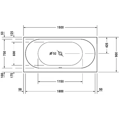 Ванна акриловая Duravit Darling New 190 х 90 см (700245000000000) фото 4 Aquada.com.ua Ванна акриловая Duravit Darling New 190 х 90 см (700245000000000) фото 4 Aquada.com.ua