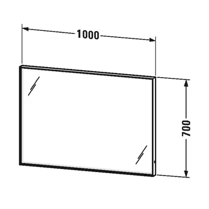 Зеркало с подсветкой Duravit L-Cube 1000х67 мм (LC7382) фото 2 Aquada.com.ua