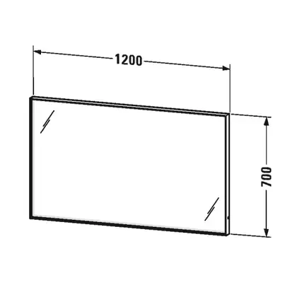 Зеркало с подсветкой Duravit L-Cube 1200х67 мм (LC7383) фото 2 Aquada.com.ua