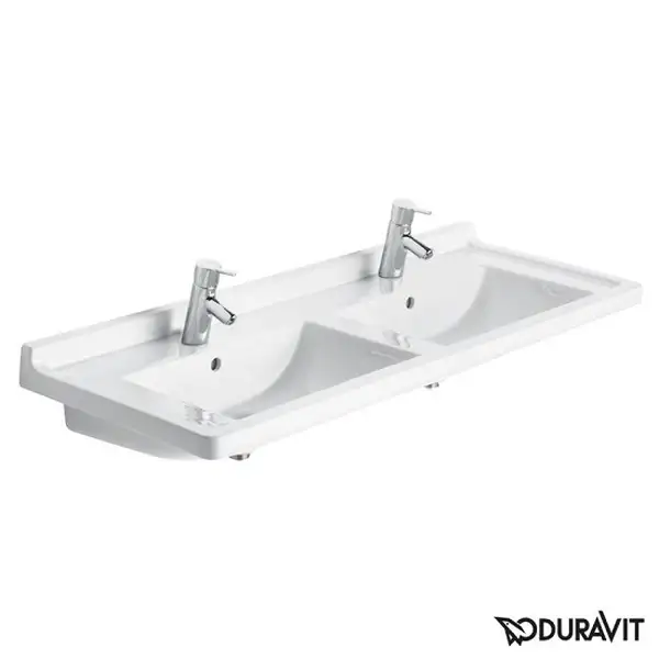Раковина двойная Duravit Starck 3 1300 х 490 мм (0332130000) фото 1 Aquada.com.ua
