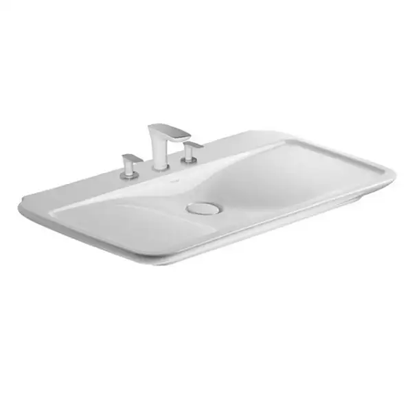 Раковина Duravit Pura Vida 100х52,5 см (с 3 отв. под смеситель) (0371100030) фото 1 Aquada.com.ua Раковина Duravit Pura Vida 100х52,5 см (с 3 отв. под смеситель) (0371100030) фото 1 Aquada.com.ua