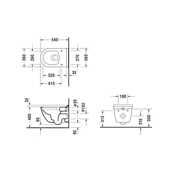 Унитаз подвесной Duravit Starck 3 с сиденьем для унитаза с микролифтом Soft Close (2527090000+0063890000) фото 4 Aquada.com.ua Унитаз подвесной Duravit Starck 3 с сиденьем для унитаза с микролифтом Soft Close (2527090000+0063890000) фото 4 Aquada.com.ua