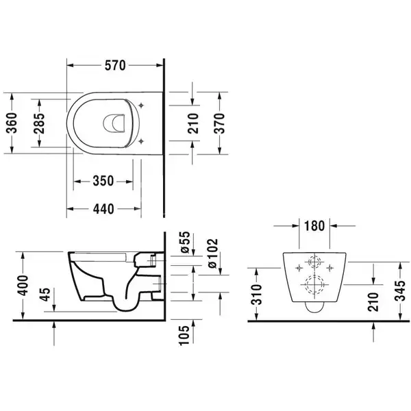 Унитаз подвесной Duravit ME by Stack (с сиденьем Soft Close) (2529090000+0020090000) фото 3 Aquada.com.ua Унитаз подвесной Duravit ME by Stack (с сиденьем Soft Close) (2529090000+0020090000) фото 3 Aquada.com.ua