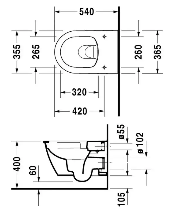 Унитаз подвесной Duravit Darling New Rimless (с сиденьем Soft Close HyGieneGlaze (2557092000+0069890000) фото 4 Aquada.com.ua