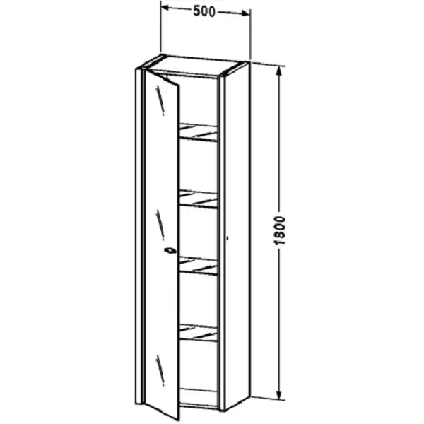 Пенал, петли слева Duravit 2nd Floor 1800 х 500 х 360 мм (2F9157L8585) фото 2 Aquada.com.ua Пенал, петли слева Duravit 2nd Floor 1800 х 500 х 360 мм (2F9157L8585) фото 2 Aquada.com.ua