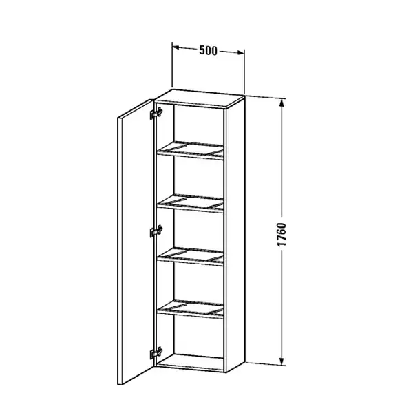 Пенал, петли слева Duravit Delos 1760 х 500 х 370 мм (DL1291L12) фото 3 Aquada.com.ua Пенал, петли слева Duravit Delos 1760 х 500 х 370 мм (DL1291L12) фото 3 Aquada.com.ua