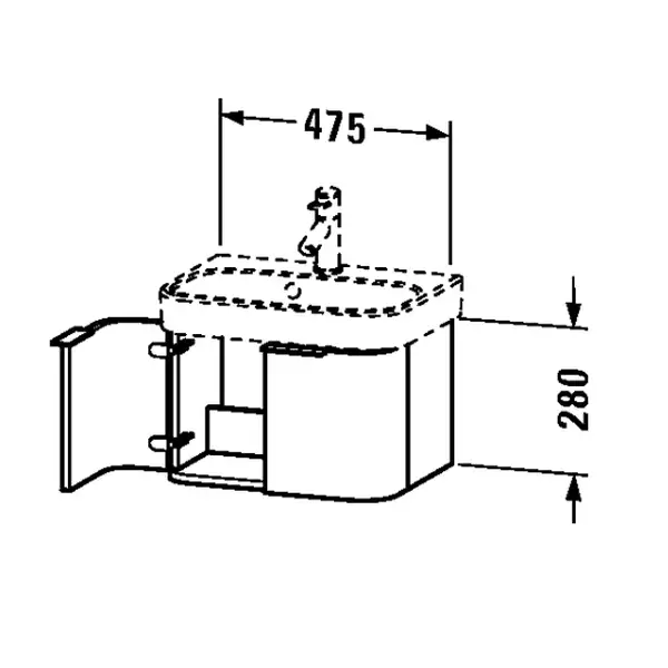 Тумба подвесная 475x350 мм Duravit Happy D.2 дуб европейский (H26268/52) фото 2 Aquada.com.ua Тумба подвесная 475x350 мм Duravit Happy D.2 дуб европейский (H26268/52) фото 2 Aquada.com.ua