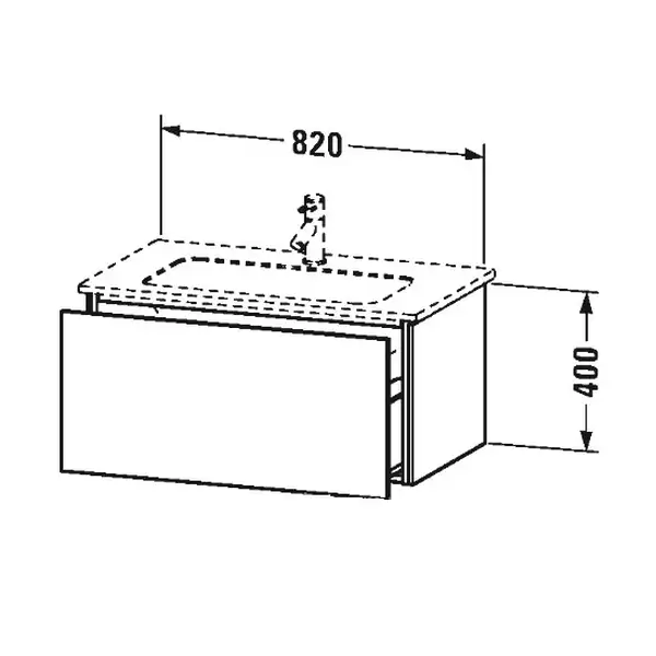 Тумба для раковины подвесная 820х481 мм Duravit L-Cube дуб брашированный (LC6141/12) фото 2 Aquada.com.ua Тумба для раковины подвесная 820х481 мм Duravit L-Cube дуб брашированный (LC6141/12) фото 2 Aquada.com.ua