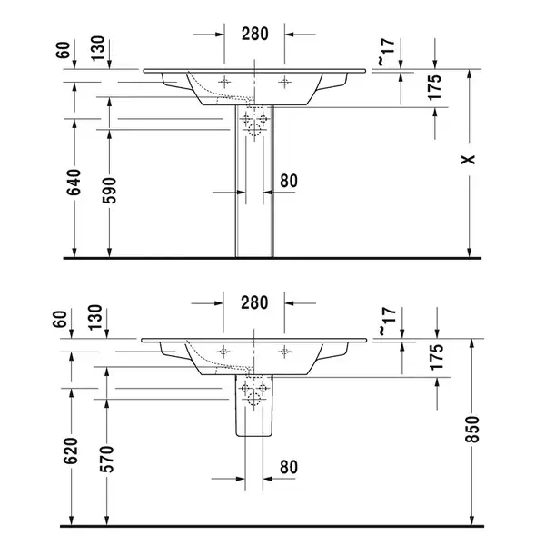 Тумба Duravit L-Cube 1020 х 481 мм + раковина Duravit ME by Starck 1030 x 490 мм (LC6242/69+2336100000) фото 3 Aquada.com.ua