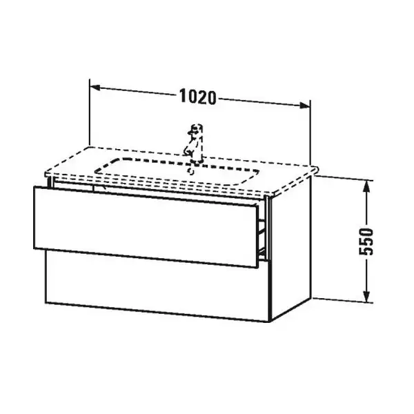 Тумба для раковины подвесная Duravit L-cube 1020х481 мм, орех брашированный (LC6242/69) фото 2 Aquada.com.ua Тумба для раковины подвесная Duravit L-cube 1020х481 мм, орех брашированный (LC6242/69) фото 2 Aquada.com.ua