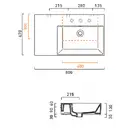 Раковина подвесная Catalano Premium Up 80 x 47 см (чаша справа) (180DVP00) фото 2 Aquada.com.ua