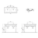 Раковина двойная Catalano Canova Royal 125 х 54 см (1125CV00) фото 3 Aquada.com.ua