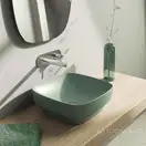 Раковина накладная на столешницу Catalano Green Lux / Colori 40 х 40 см, зелёный матовый (140AGRLXVS) фото 2 Aquada.com.ua