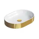 Раковина накладная на столешницу Catalano Horizon 50 х 35 см, Gold-white (150AHZBO) фото 1 Aquada.com.ua