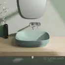 Раковина накладная на столешницу Catalano Green Lux / Colori 60 х 38 см, зелёный матовый (160AGRLXVS) фото 2 Aquada.com.ua