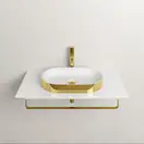 Раковина накладная на столешницу Catalano Horizon 60 х 35 см, Gold-white (160AHZBO) фото 2 Aquada.com.ua