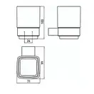 Набор аксессуаров 4-в-1 Emco Loft Black (цвет - чёрный матовый/стекло белое, матовое) (Loft Black 1) фото 6 Aquada.com.ua