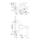 Смеситель для ванны Imprese Krinice (цвет - хром) (10110) фото 2 Aquada.com.ua