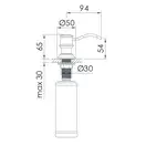 Дозатор для мыла врезной в столешницу Imprese Podzima ledove (ZMK01170130) фото 2 Aquada.com.ua