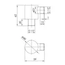 Шланговое подсоединение Imprese Brenta (цвет - никель) (ZMK081906700) фото 2 Aquada.com.ua