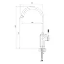 Смеситель для кухни Imprese Brenta (цвет - граф. хром) (ZMK091908150) фото 2 Aquada.com.ua