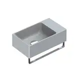 Маленькая (мини) раковина Catalano New Zero 40 х 23 см, satin cement/серый матовый (14023VECS)