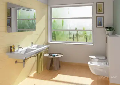 Раковина двойная Catalano New Light 125 х 48 см (1125LI00) фото 2 Aquada.com.ua Раковина двойная Catalano New Light 125 х 48 см (1125LI00) фото 2 Aquada.com.ua