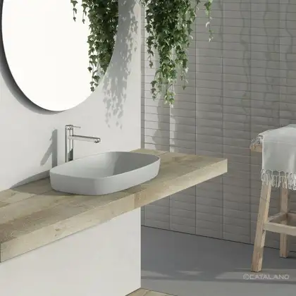 Раковина полувстраиваемая Catalano Green Lux / Colori 50 х 38 см, Satin cement (150AGRLXCS) фото 2 Aquada.com.ua Раковина полувстраиваемая Catalano Green Lux / Colori 50 х 38 см, Satin cement (150AGRLXCS) фото 2 Aquada.com.ua