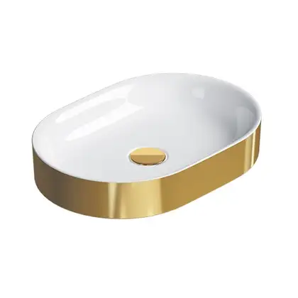 Раковина накладная на столешницу Catalano Horizon 50 х 35 см, Gold-white (150AHZBO) фото 1 Aquada.com.ua Раковина накладная на столешницу Catalano Horizon 50 х 35 см, Gold-white (150AHZBO) фото 1 Aquada.com.ua