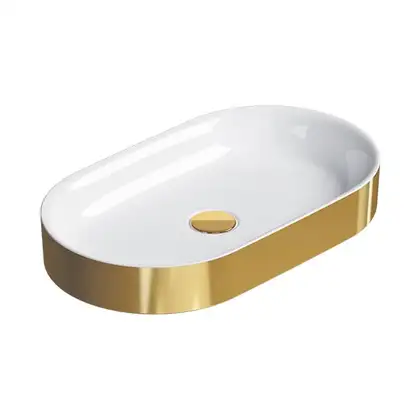 Раковина накладная на столешницу Catalano Horizon 60 х 35 см, Gold-white (160AHZBO) фото 1 Aquada.com.ua Раковина накладная на столешницу Catalano Horizon 60 х 35 см, Gold-white (160AHZBO) фото 1 Aquada.com.ua