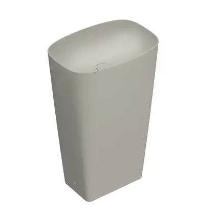 Раковина отдельностоящая 55 х 38 х h85 см Catalano Green Lux (слив в стену), cement satin (1FRPGRLXCS) фото 1 Aquada.com.ua