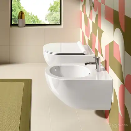 Унитаз подвесной Catalano Sfera с сиденьем для унитаза Soft Close Plus (1VSS5000+5SCSTP000) фото 2 Aquada.com.ua