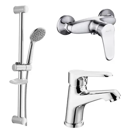 Набор смесителей для душа 3-в1 Imprese Witow (цвет - хром) (0515080670) фото 1 Aquada.com.ua