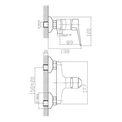 Набор смесителей для душа 3-в1 Imprese Witow (цвет - хром) (0515080670) фото 5 Aquada.com.ua