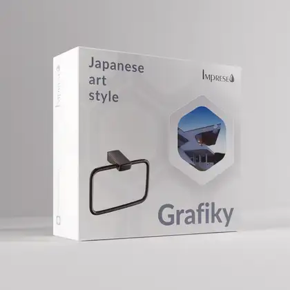Набор аксессуаров 6-в-1 Imprese Grafiky (цвет - black nickel/стекло матовое) (GRAFIKY) фото 16 Aquada.com.ua