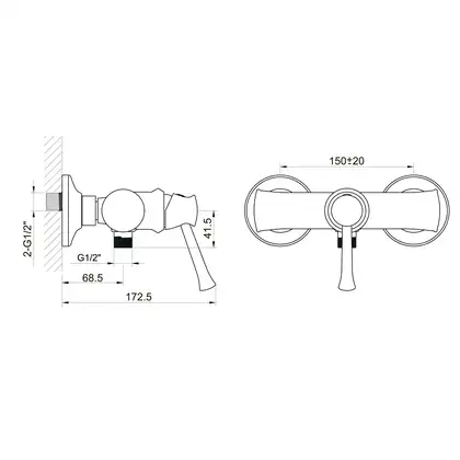 Смеситель для душа Imprese Podzima (цвет - ledove) (ZMK01170108) фото 2 Aquada.com.ua Смеситель для душа Imprese Podzima (цвет - ledove) (ZMK01170108) фото 2 Aquada.com.ua