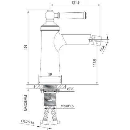 Смеситель для биде Imprese Hydrant (цвет - brushed nickel) (ZMK031806070) фото 2 Aquada.com.ua Смеситель для биде Imprese Hydrant (цвет - brushed nickel) (ZMK031806070) фото 2 Aquada.com.ua