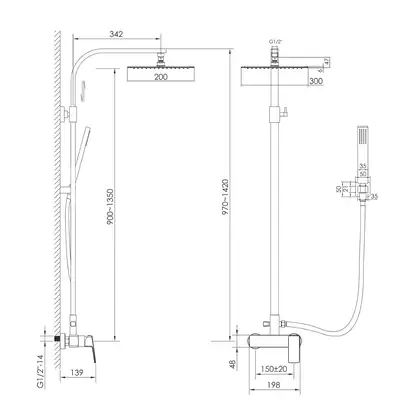 Душевая система Imprese Grafiky (цвет - black nickel) (ZMK041807090) фото 2 Aquada.com.ua Душевая система Imprese Grafiky (цвет - black nickel) (ZMK041807090) фото 2 Aquada.com.ua